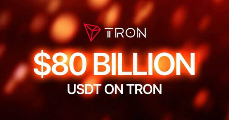 USDT na TRON ultrapassa US$ 80 bilhões, fortalecendo a posição da TRON como a principal rede de stablecoin