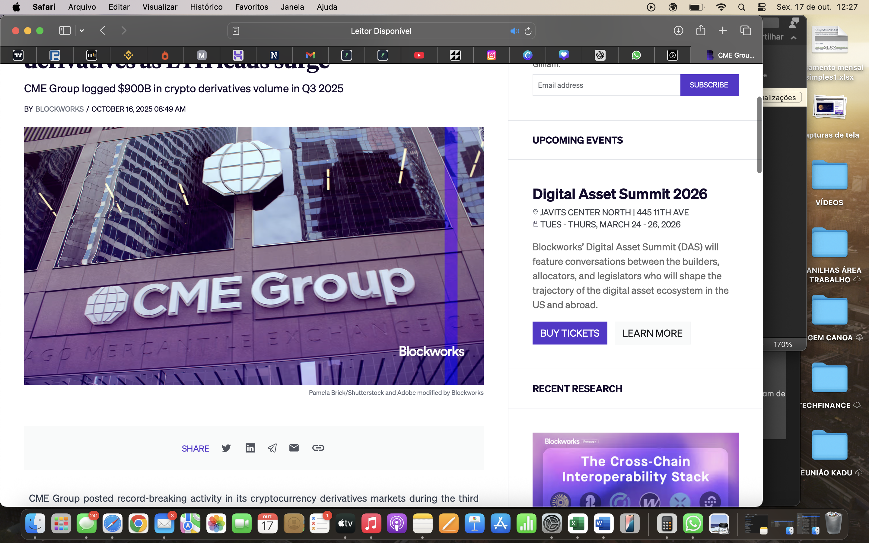 O Grupo CME atinge US$ 900 bilhões em derivativos criptográficos do terceiro trimestre à medida que a ETH lidera o aumento